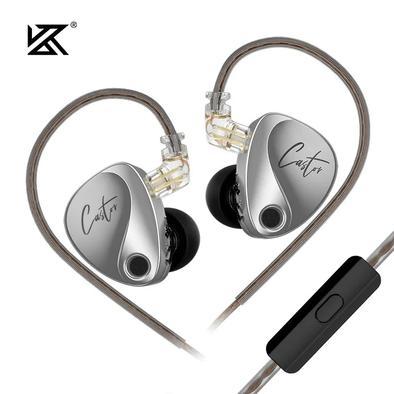 KZ Castor 2DD Dynamic in Ear Earphone High-end Tunable Earphones HiFi Bass Monitor Headphone Cancelling Earbud ZSNPRO EDXPRO
