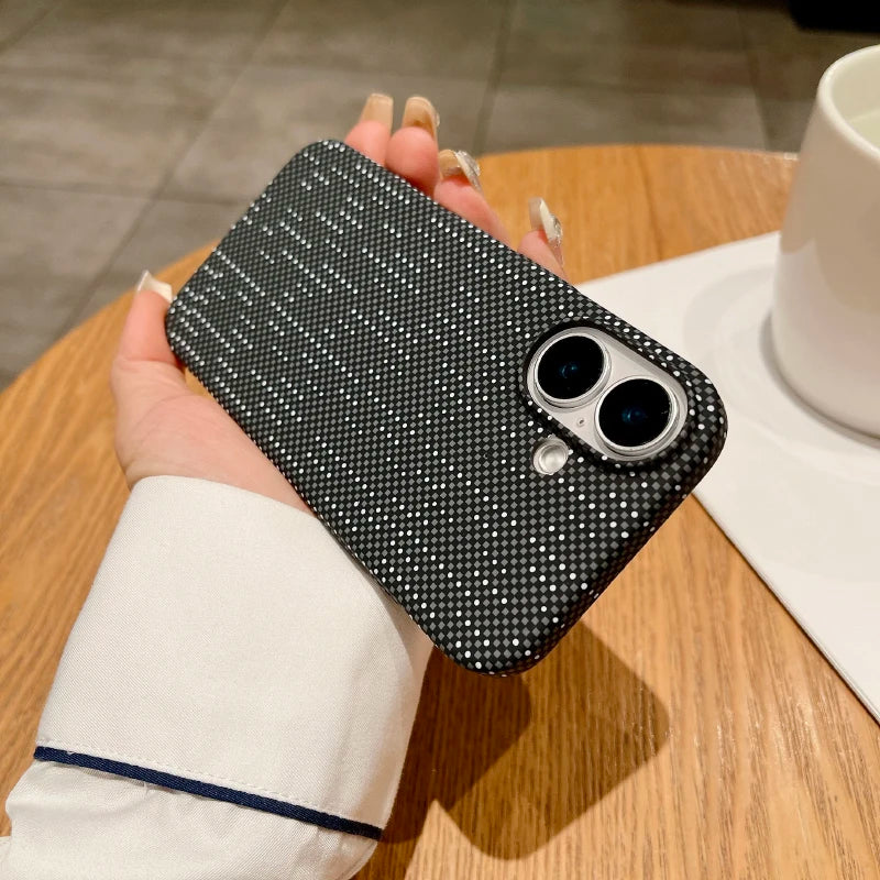 For Magsafe Magnetic Color Collision Carbon Fiber Phone Case For iPhone 16 Pro Max 14 11 12 13 15 Pro Max Shockproof Back Cover