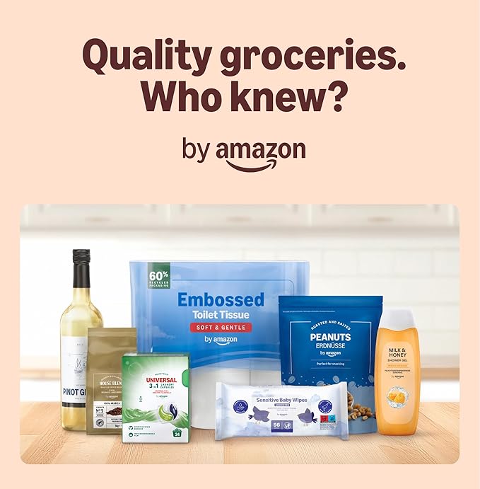 Our Essentials by Amazon Toilet Tissue Double Roll, 2-ply, 6 Rolls (1 Pack of 6), 400 Sheets per Roll