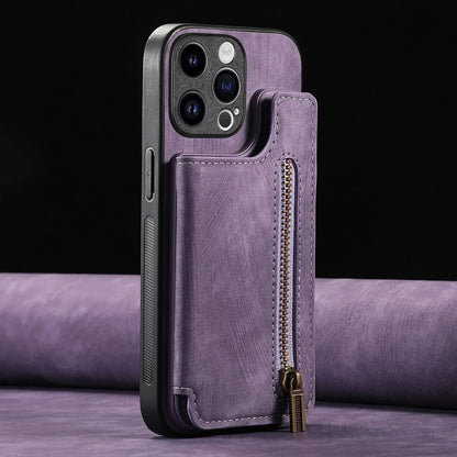 Leather Zipper Wallet with Card Holder Phone Case for IPhone 15 14 11 Pro Max 13 12 Mini X XR XS Max 8 7 Plus Shockproof Cover