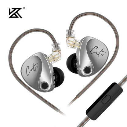 KZ Castor 2DD Dynamic in Ear Earphone High-end Tunable Earphones HiFi Bass Monitor Headphone Cancelling Earbud ZSNPRO EDXPRO