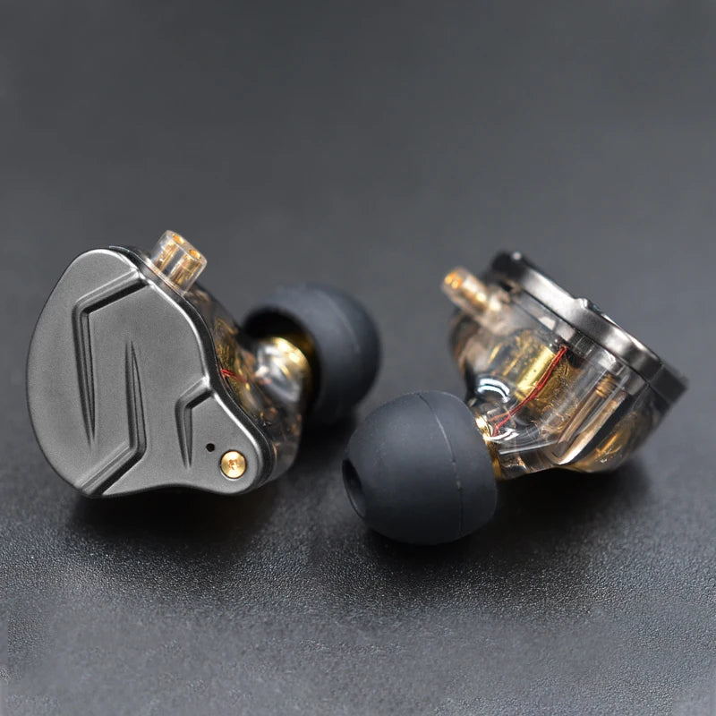 KZ ZSN PRO Earphones 1DD+1BA Hybrid Drive HIFI Bass Earbud Replaceable Cable