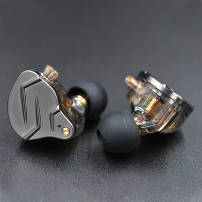 KZ ZSN PRO Earphones 1DD+1BA Hybrid Drive HIFI Bass Earbud Replaceable Cable
