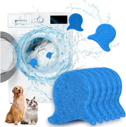 6 PCS Pet Hair Remover for Laundry – Effectively Removes Fur Lint & Dander – Reusable Eco-Friendly Laundry Pet Hair Catcher