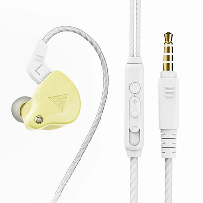QKZ AK3 FiLe Wired Earphone with Microphone HiFi Music Monitor Bass Headphones Noise Cancelling Headset For Sport Gaming Earbuds
