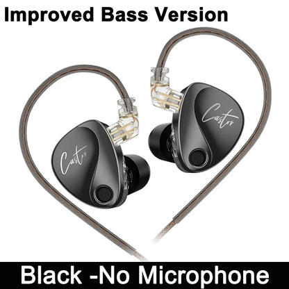 KZ Castor Wired Earphone Improved Bass HiFi Earphones 2 Dynamic Tunable Balance Monitor Headset Noise Cancelling Earbuds