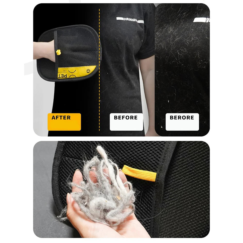 Pet hair removal brush, cat hair remover, household brush, lint roller, dog hair remover, electrostatic hair removal, pet gloves