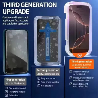 5Pcs Oleophobic Coating Dust Free Easy Installation Screen Protector For iPhone 16 15 14 13 12 11 17 Pro Max XR X XS 7 8 16 Plus