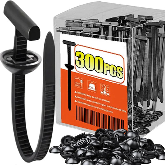 Nylon Cable Tie Buckle Heavy Duty Zip Ties with Pin Button Universal Self-locking Zip Ties Tool Car Daily Repair Fastening Strap