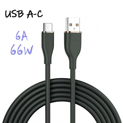 UGOURD Liquid Silicon USB-Type C To C Fast Charging Cable 66W USB to C PD 60W 45W 27W For Huawei SCP Xiaomi iPhone 15 16 Pro Max