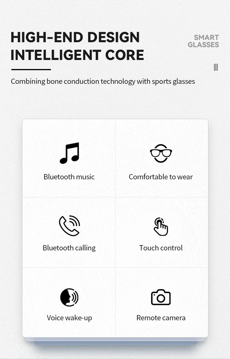 Lenovo 8K HD AI Smart Glasses AI Translation Hands-Free Calling AI Chat Logging Music Playback Smart Sunglasses for Men