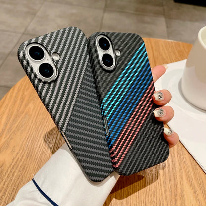 For Magsafe Magnetic Color Collision Carbon Fiber Phone Case For iPhone 16 Pro Max 14 11 12 13 15 Pro Max Shockproof Back Cover