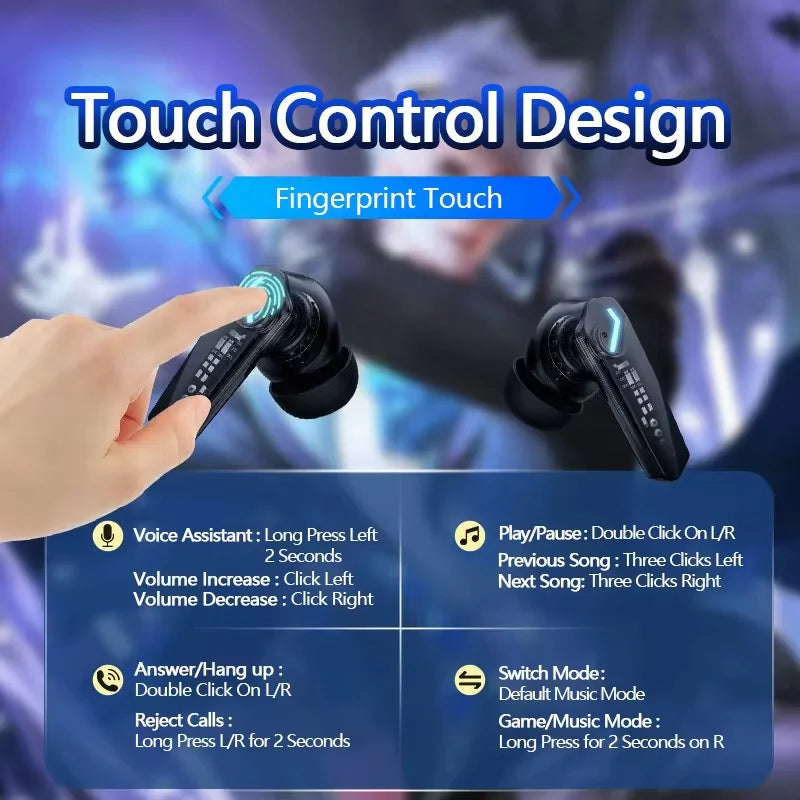 Choice Lenovo GM2 Pro TWS Wireless Bluetooth V5.4 Earphone HD Call Low Latency Headphones Dual Mode Music Gaming Earbuds GM2PRO