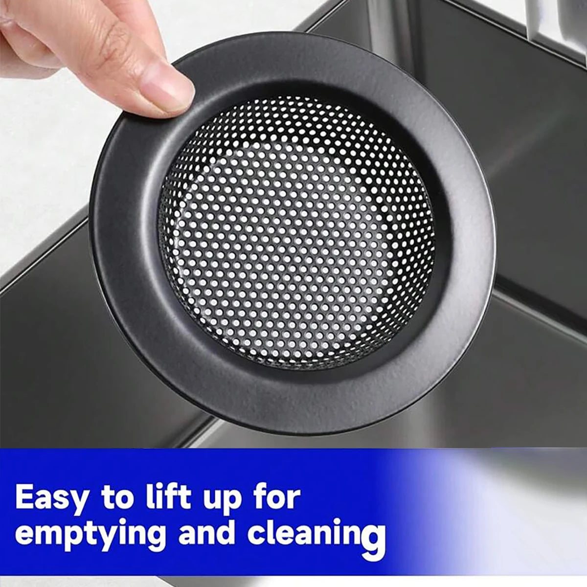 1/2 Pack of Black Matte Kitchen Sink Strainers, Available in 5.3cm / 2.08inch , 7cm / 2.87inch , 9cm / 3.54inch , 11.5cm / 4.52inch , 4 Different Sizes, Stainless Steel Sink Drain Strainer, Dishwasher Safe, Kitchen Sink Strai