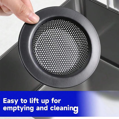 1/2 Pack of Black Matte Kitchen Sink Strainers, Available in 5.3cm / 2.08inch , 7cm / 2.87inch , 9cm / 3.54inch , 11.5cm / 4.52inch , 4 Different Sizes, Stainless Steel Sink Drain Strainer, Dishwasher Safe, Kitchen Sink Strai