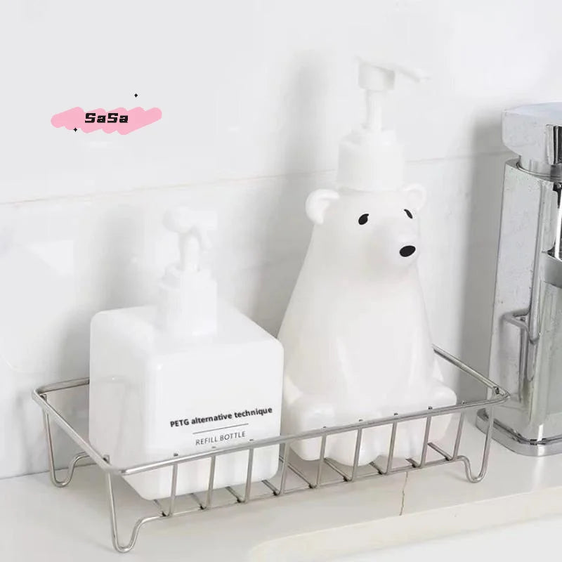 1Pc Stainless Steel Soap Dish Holder with Drain Tray - Bathroom Sink Organizer Kitchen Counter Storage Rack for Soap