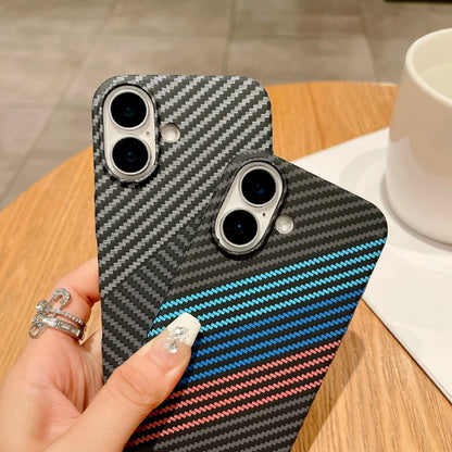 For Magsafe Magnetic Color Collision Carbon Fiber Phone Case For iPhone 16 Pro Max 14 11 12 13 15 Pro Max Shockproof Back Cover