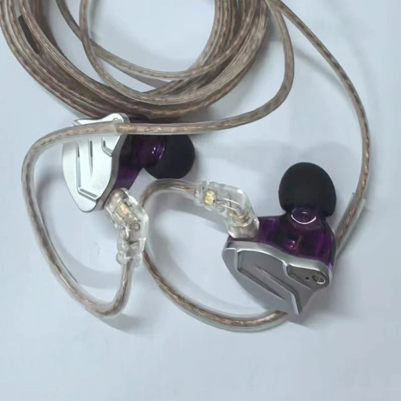 KZ ZSN PRO Earphones 1DD+1BA Hybrid Drive HIFI Bass Earbud Replaceable Cable