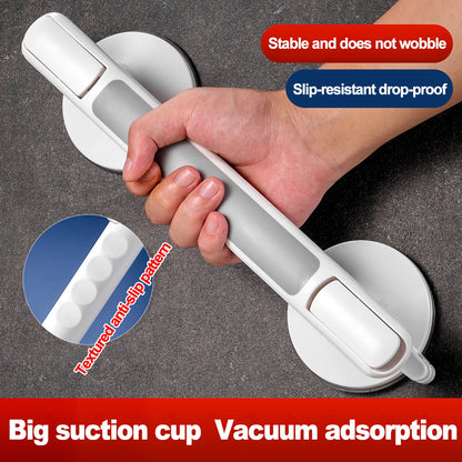 Bathroom Safety Handrail for Elderly No Drill Suction Grab Bar Non-Slip Reusable Shower Toilet Kitchen Tile Glass Wall