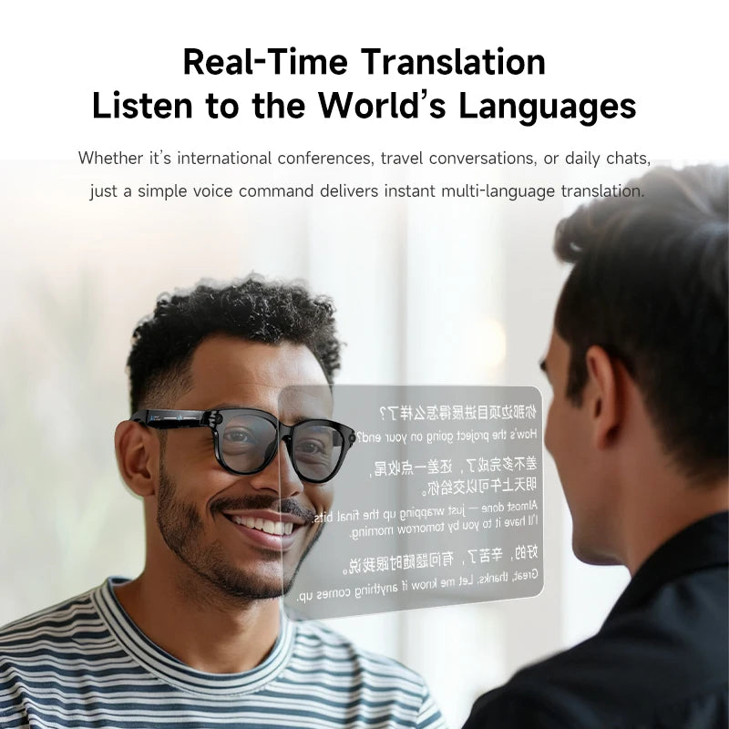 Lenovo 2026 New 8K AI Smart Glasses AI Translation HD Hands-Free Calling AI Chat Logging Music Playback Smart Sunglasses