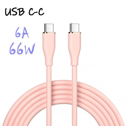 UGOURD Liquid Silicon USB-Type C To C Fast Charging Cable 66W USB to C PD 60W 45W 27W For Huawei SCP Xiaomi iPhone 15 16 Pro Max