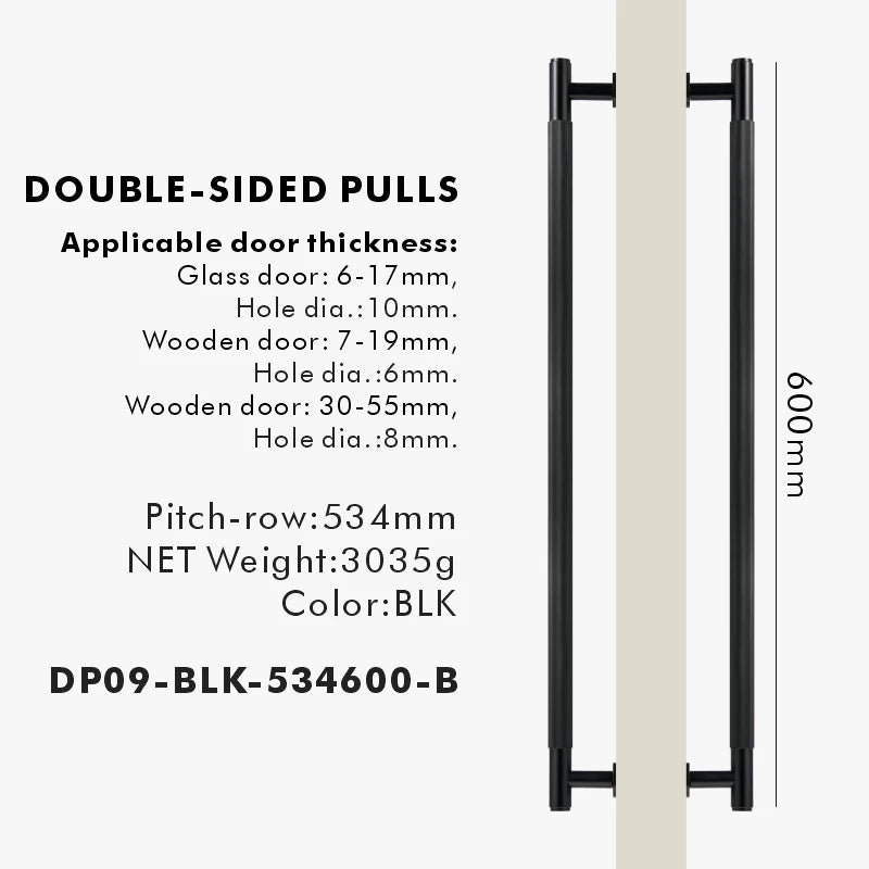 Nurlin Brass Door Double Single Sided Linear Striped Pull Bar Wood Gate Glass Door Shower Room Kitchen Appliance Matt Gold Black