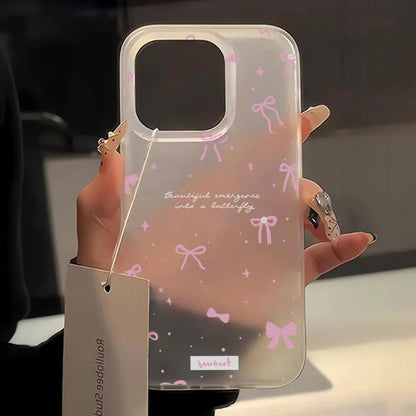 Flower Clear Phone Case For iPhone 16 Pro Case iPhone 13 15 17 11 12 14 Pro Max Plus 12 13 Mini Shockproof Silicone Soft Cover