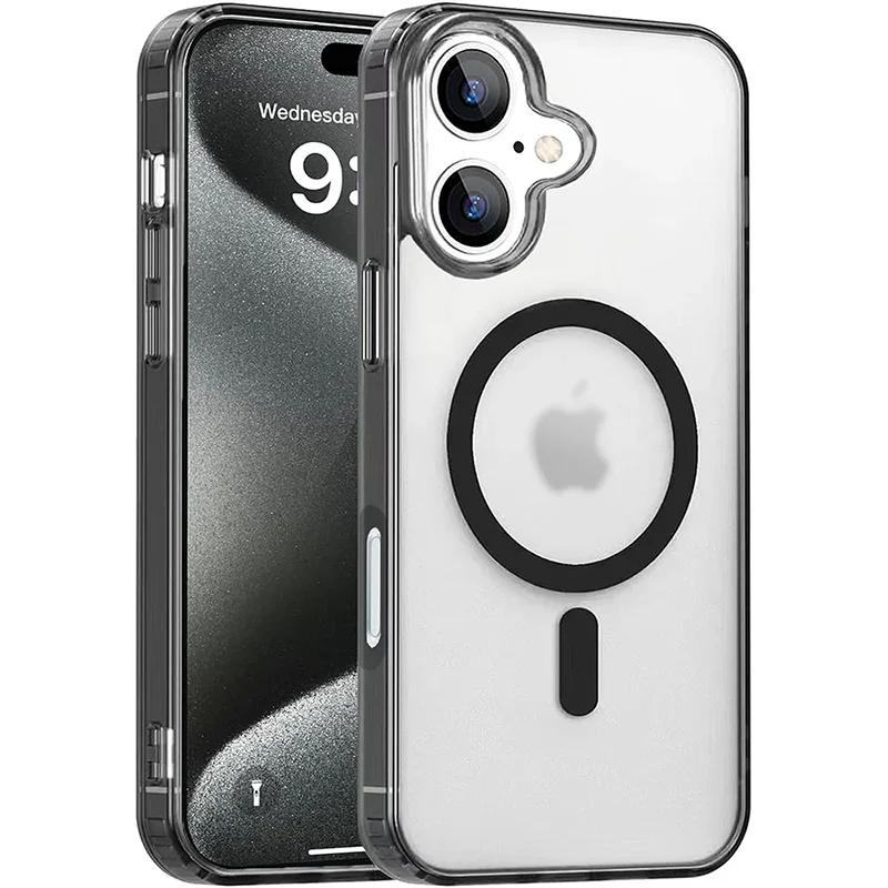 Magnetic Magsafa Strong Hybrid Case For iPhone 16 15 14 13 12 11 Pro XS Max Plus Mini X XR Candy Color Matte Hard Cover Silicone