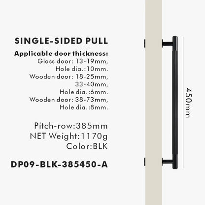 Nurlin Brass Door Double Single Sided Linear Striped Pull Bar Wood Gate Glass Door Shower Room Kitchen Appliance Matt Gold Black