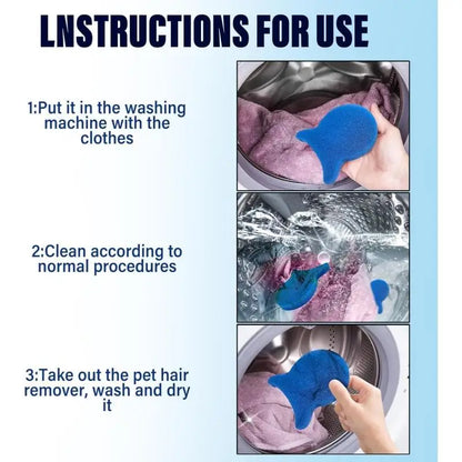5pcs Pet Hair Remover for Laundry, Effectively Removes Fur, Lint & Dander, Reusable, Eco-Friendly Laundry Pet Hair Catcher