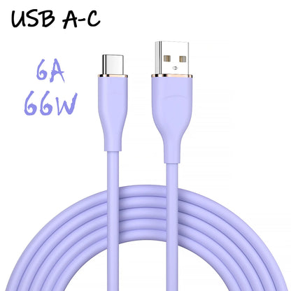 UGOURD Liquid Silicon USB-Type C To C Fast Charging Cable 66W USB to C PD 60W 45W 27W For Huawei SCP Xiaomi iPhone 15 16 Pro Max