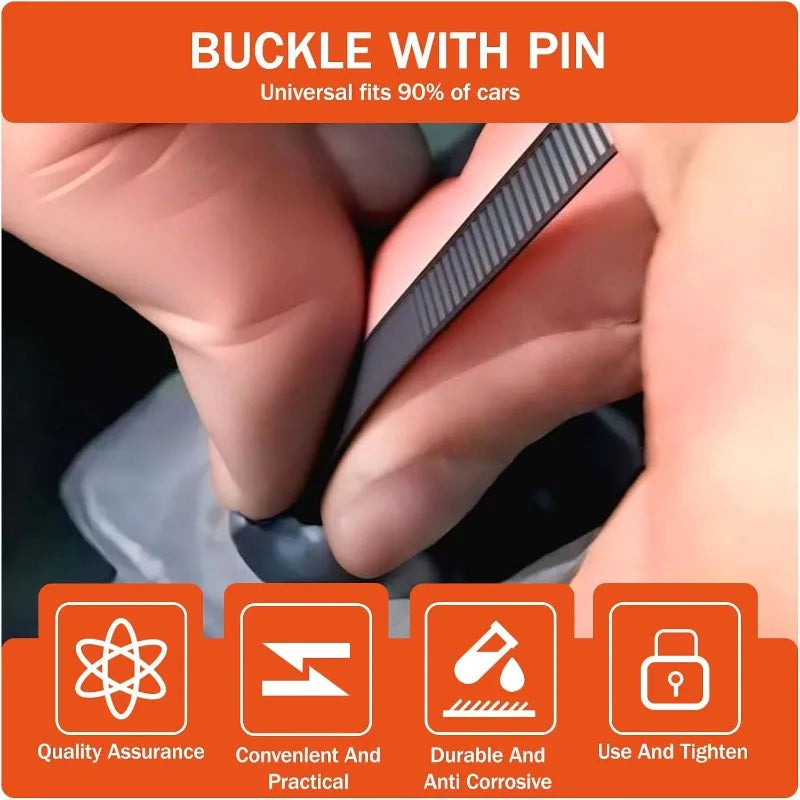 Nylon Cable Tie Buckle Heavy Duty Zip Ties with Pin Button Universal Self-locking Zip Ties Tool Car Daily Repair Fastening Strap