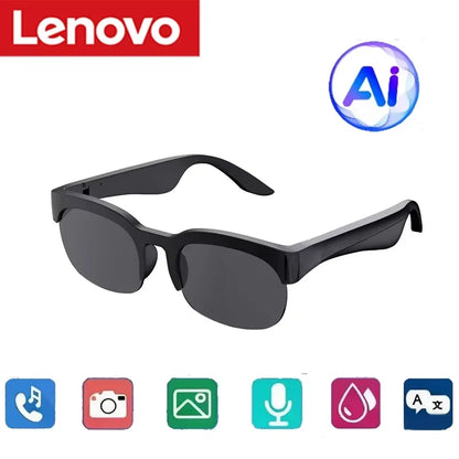 Lenovo HOT 8K HD AI Smart Sunglasses AI Translation Hands-Free Calling Music Playback & Chat Logging Smart Glasses for Men 2027