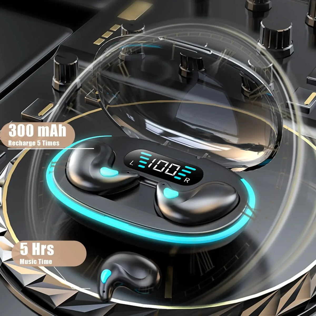 New Bluetooth 5.3 Wireless Earbuds for Sleeping Mini Design Portable Audio for Small Ears Ultra-Mini Sleep Earphones With Mic