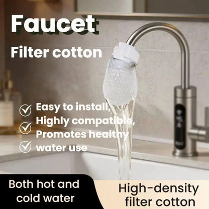 10/20/50Pcs Universal Faucet Filter Cotton Anti-splash Thickened Faucet Filter with T-strap Tap Water Filter Bag