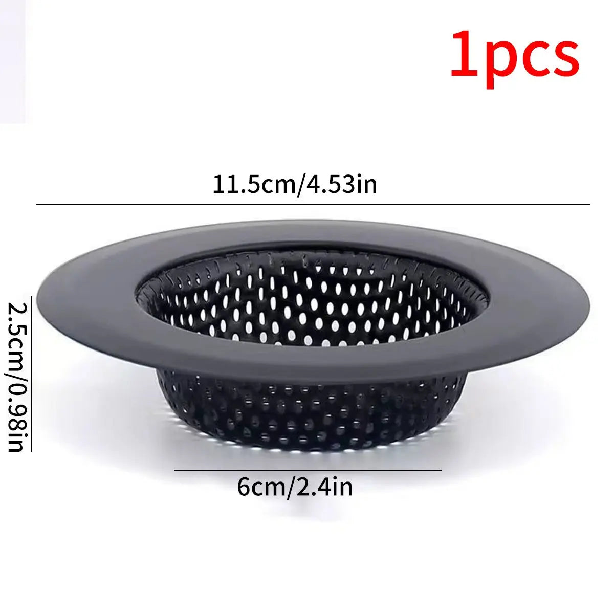 1/2 Pack of Black Matte Kitchen Sink Strainers, Available in 5.3cm / 2.08inch , 7cm / 2.87inch , 9cm / 3.54inch , 11.5cm / 4.52inch , 4 Different Sizes, Stainless Steel Sink Drain Strainer, Dishwasher Safe, Kitchen Sink Strai