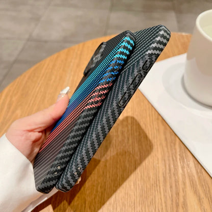 For Magsafe Magnetic Color Collision Carbon Fiber Phone Case For iPhone 16 Pro Max 14 11 12 13 15 Pro Max Shockproof Back Cover