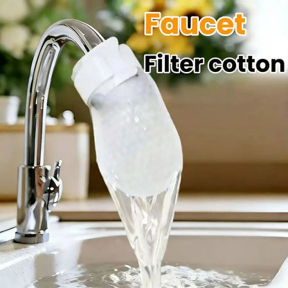 10/20/50Pcs Universal Faucet Filter Cotton Anti-splash Thickened Faucet Filter with T-strap Tap Water Filter Bag