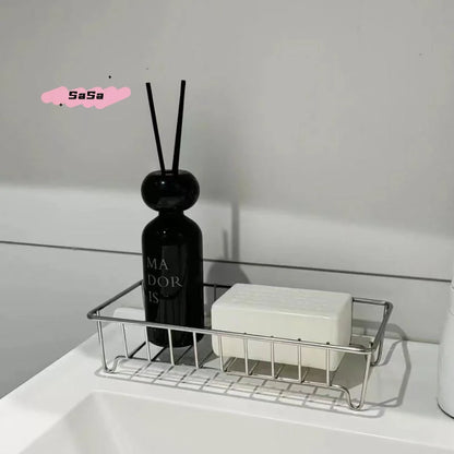 1Pc Stainless Steel Soap Dish Holder with Drain Tray - Bathroom Sink Organizer Kitchen Counter Storage Rack for Soap