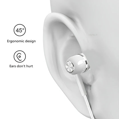 3.5mm Headphones Sports Wired Earphones HIFI Bass Wired Earbuds in-Ear Headset Game Subwoofer with Mic Handsfree Call For Phones