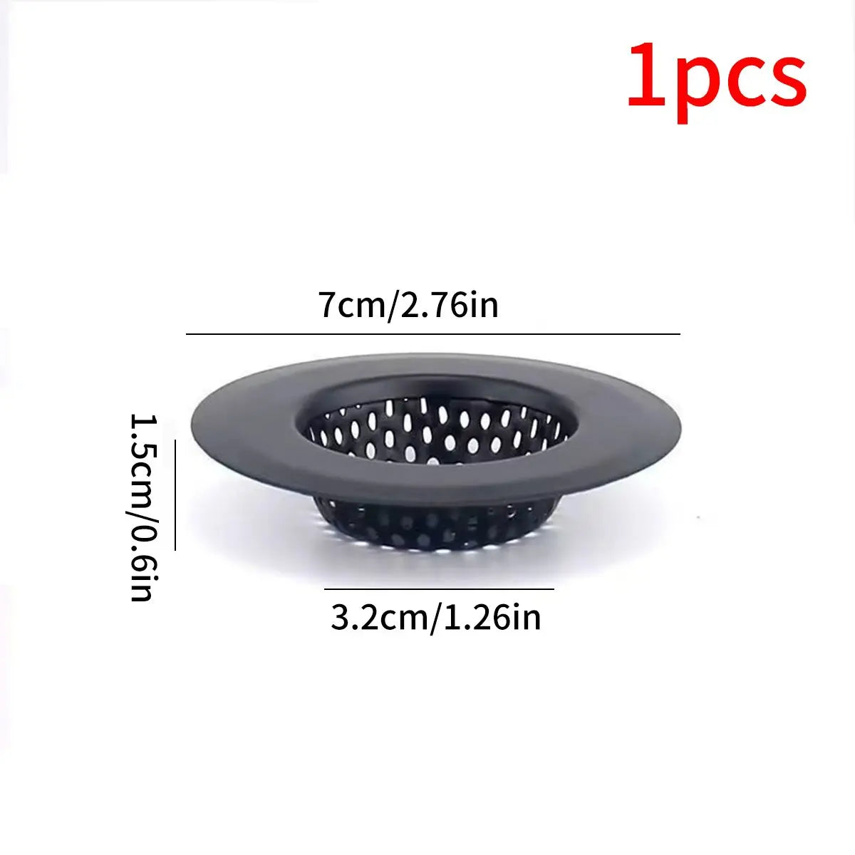 1/2 Pack of Black Matte Kitchen Sink Strainers, Available in 5.3cm / 2.08inch , 7cm / 2.87inch , 9cm / 3.54inch , 11.5cm / 4.52inch , 4 Different Sizes, Stainless Steel Sink Drain Strainer, Dishwasher Safe, Kitchen Sink Strai