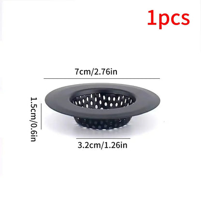 1/2 Pack of Black Matte Kitchen Sink Strainers, Available in 5.3cm / 2.08inch , 7cm / 2.87inch , 9cm / 3.54inch , 11.5cm / 4.52inch , 4 Different Sizes, Stainless Steel Sink Drain Strainer, Dishwasher Safe, Kitchen Sink Strai