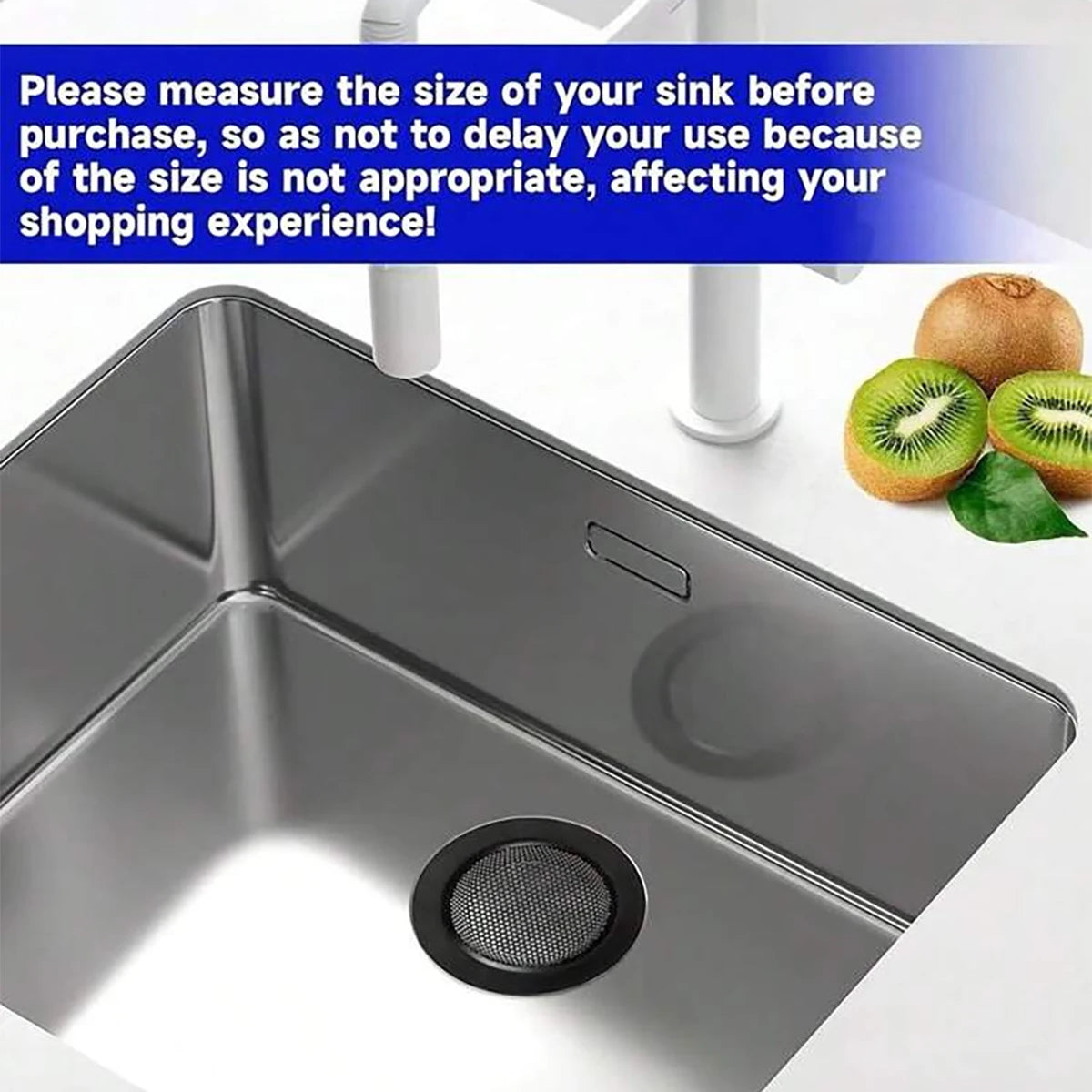 1/2 Pack of Black Matte Kitchen Sink Strainers, Available in 5.3cm / 2.08inch , 7cm / 2.87inch , 9cm / 3.54inch , 11.5cm / 4.52inch , 4 Different Sizes, Stainless Steel Sink Drain Strainer, Dishwasher Safe, Kitchen Sink Strai