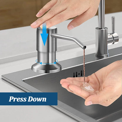 Stainless Steel Soap Dispenser Extension Tube Kit Kitchen Sink Liquid Soap Dispenser Bathroom Lotion Detergent Hand Press Pumps