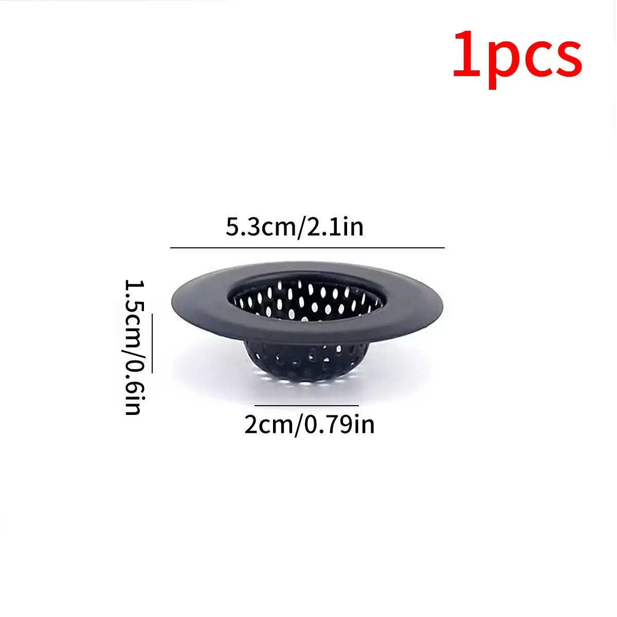 1/2 Pack of Black Matte Kitchen Sink Strainers, Available in 5.3cm / 2.08inch , 7cm / 2.87inch , 9cm / 3.54inch , 11.5cm / 4.52inch , 4 Different Sizes, Stainless Steel Sink Drain Strainer, Dishwasher Safe, Kitchen Sink Strai