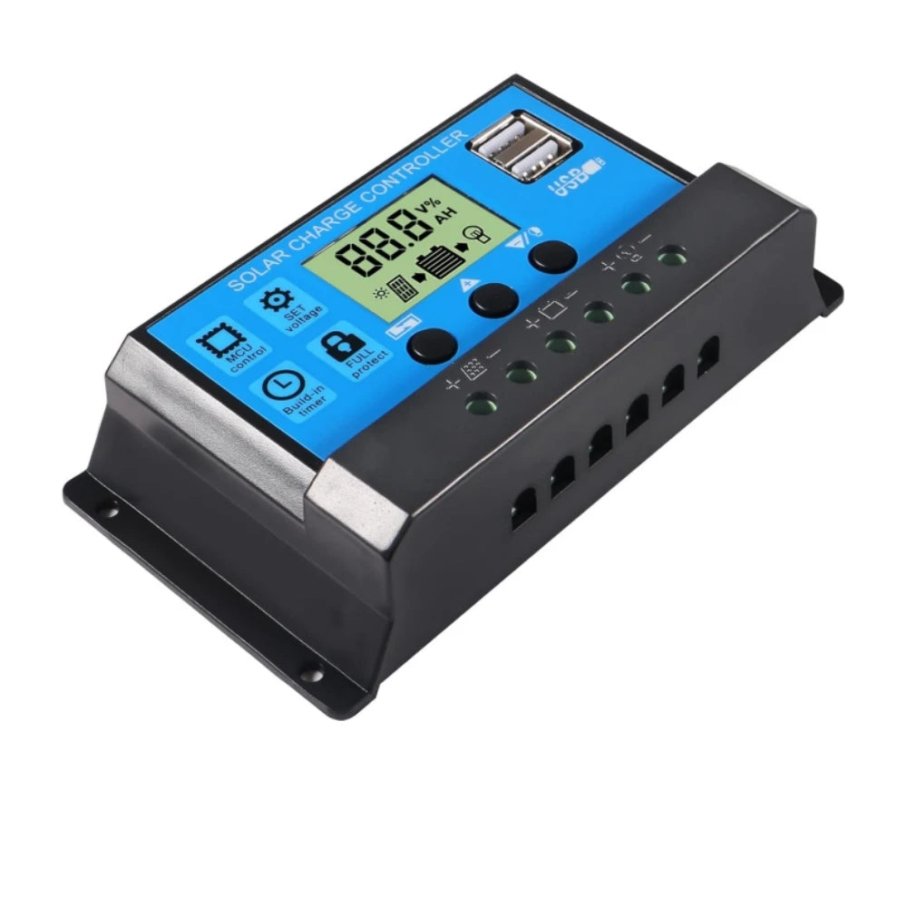 10/20/30/40/100A Solar Charge Controller Discharge Controller LCD Display Dual USB Auto Solar Cell Panel Charger Accessories