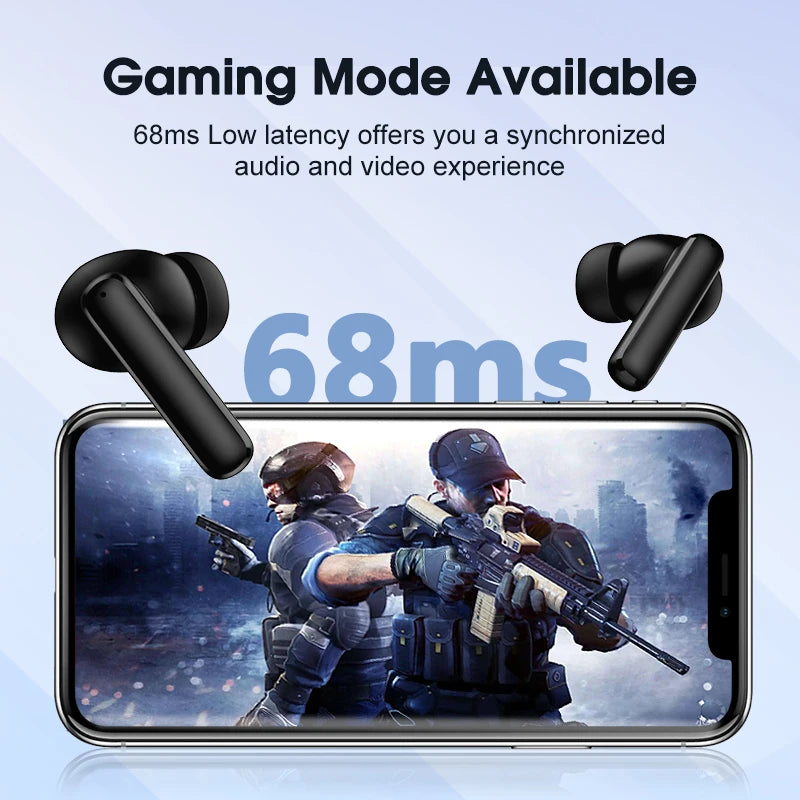 QCY T13 ANC Active Noise Cancelling Wireless Earbuds Bluetooth 5.3 Headphones 4 Mics ENC Clear Calls Earphones 30H Playtime IPX5