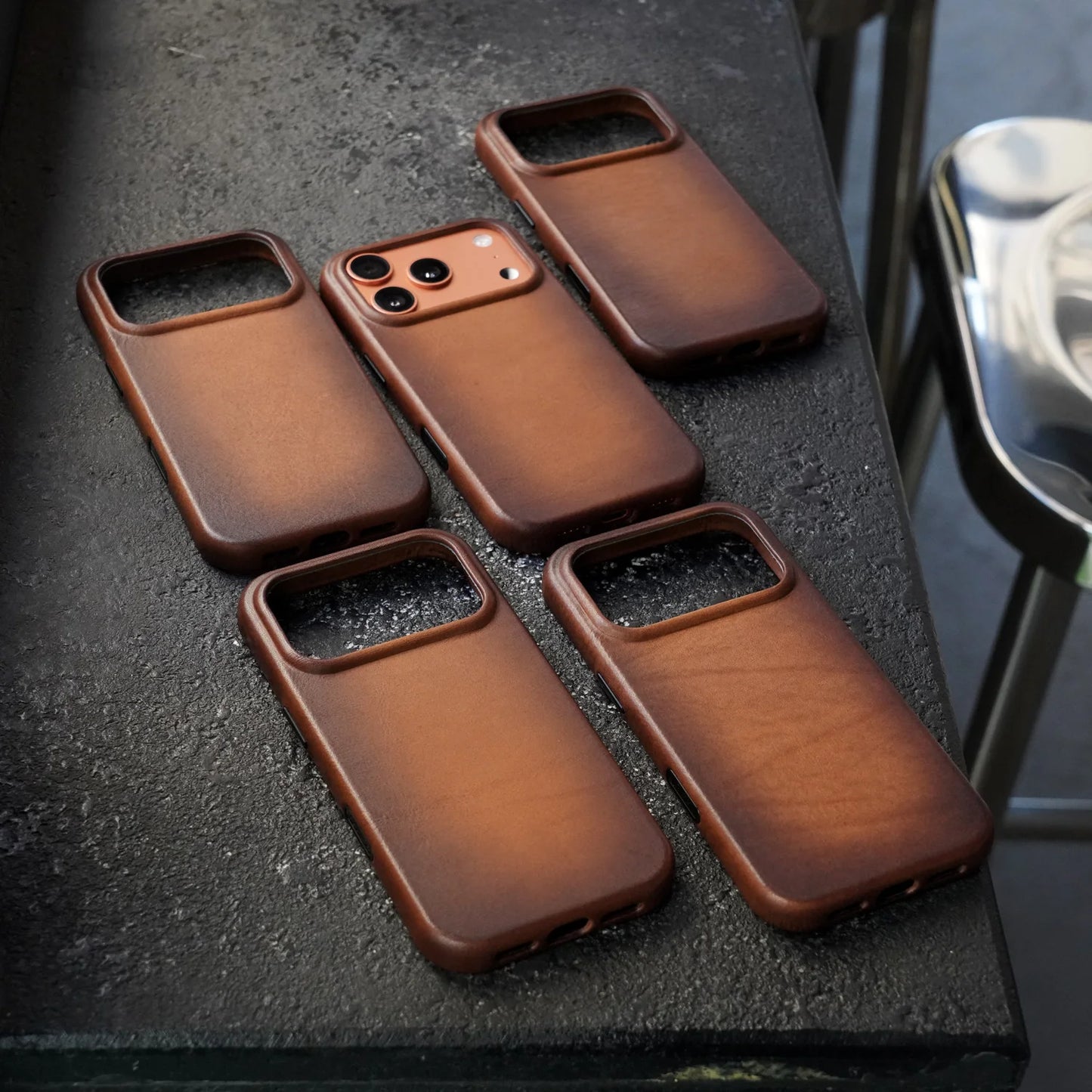 Handmade Italian Genuine Leather Case for iPhone 17 16 15 Pro Max Magnetic Luxury Business Retro Cow Phone Cover