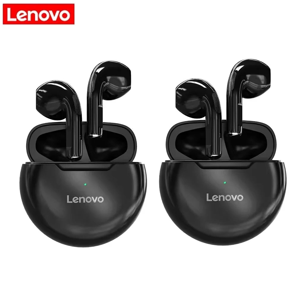 Lenovo HT38 TWS Sport Earphones, Mini Wireless Bluetooth Headset, HiFi Stereo Bass Fast Charging Case Sweatproof Running Earbuds