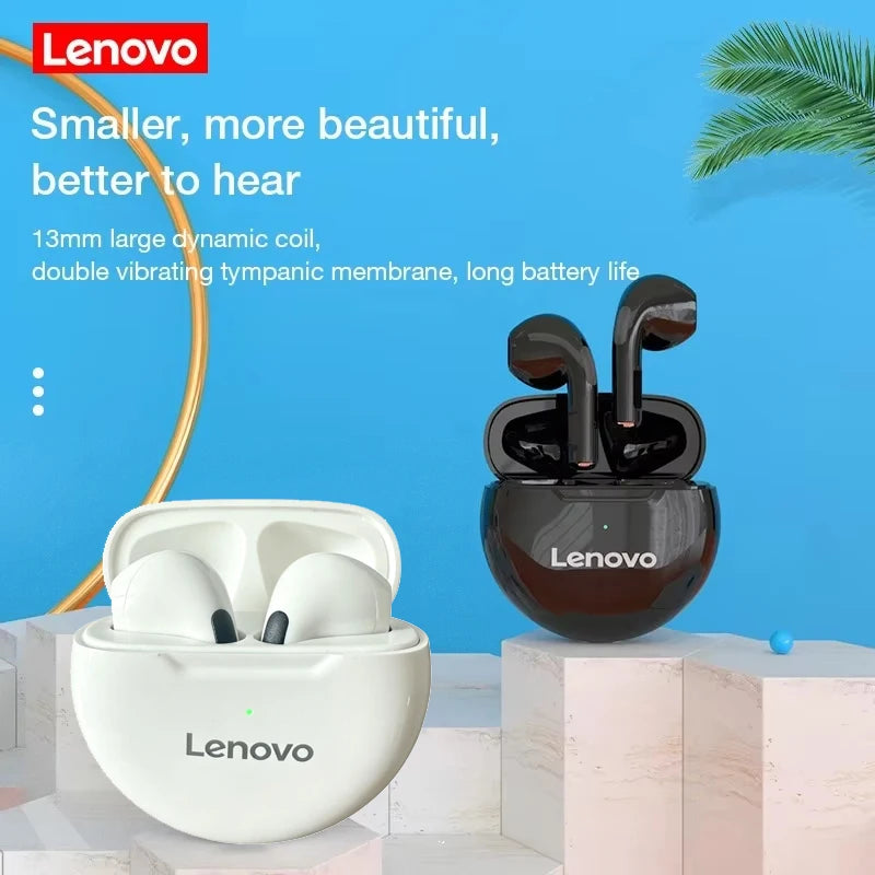 Lenovo HT38 TWS Sport Earphones, Mini Wireless Bluetooth Headset, HiFi Stereo Bass Fast Charging Case Sweatproof Running Earbuds